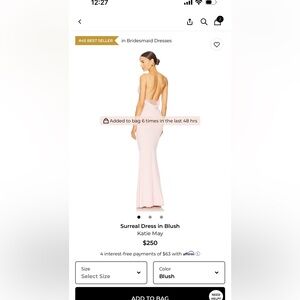 Katie May Backless Dress in Soft Pink
